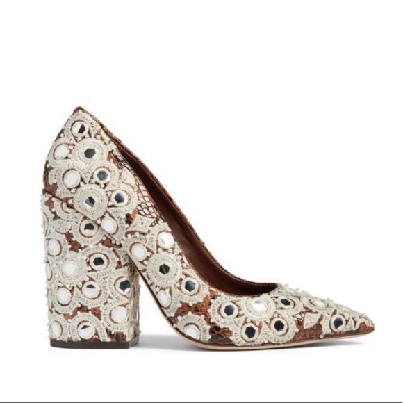 Tory Burch Embroidered Python Francesca - Picture 3 of 6